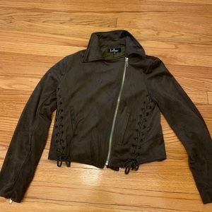 Lulus velvet moto jacket